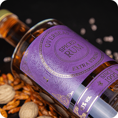 Metallic Labels on Liquor Wine