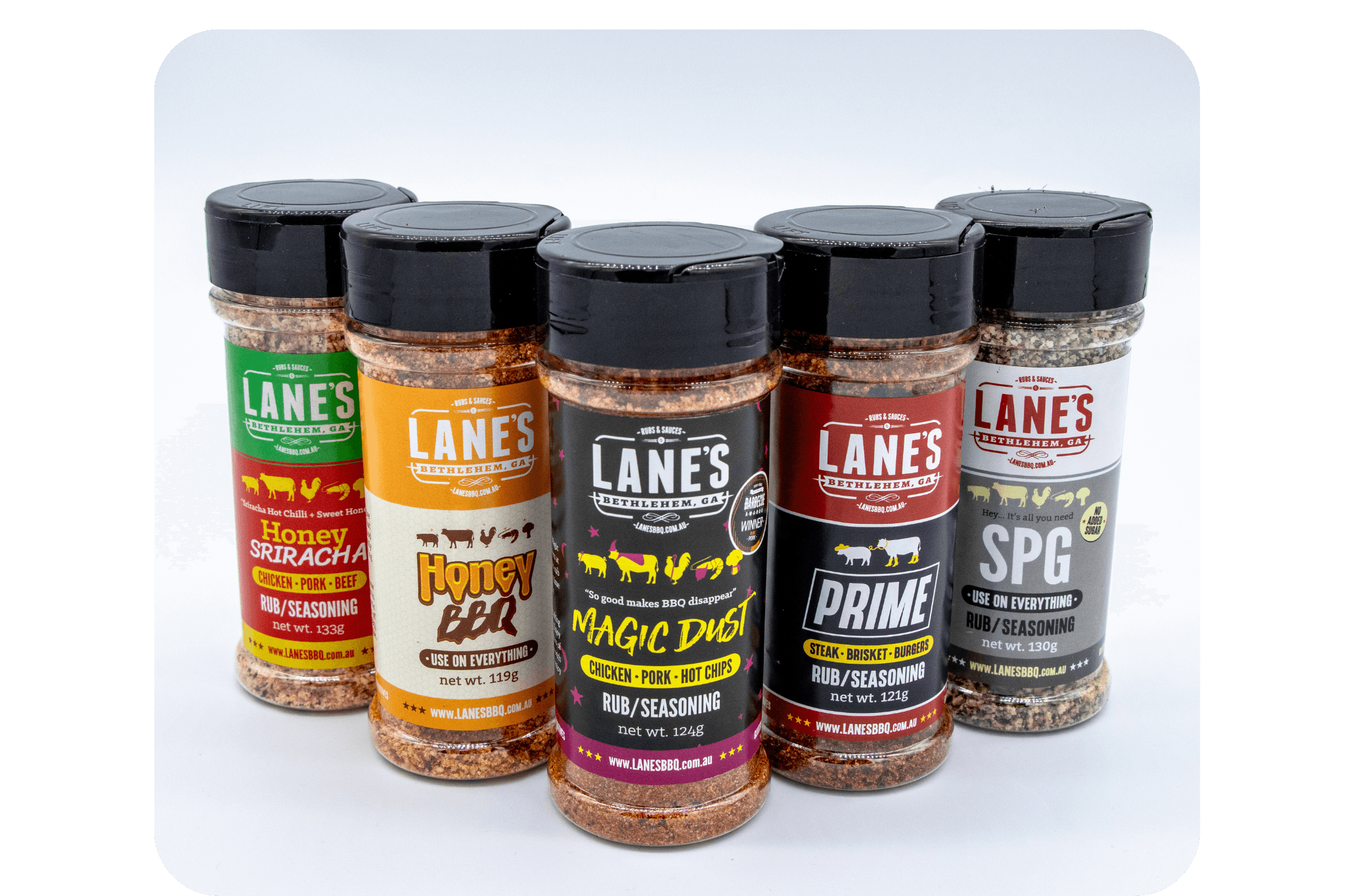 Image of Prime Labels custom food labels produced for Lane's BBQ