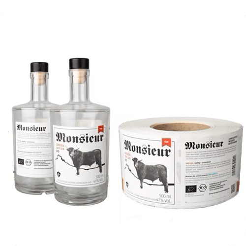 Alternating labels on rolls