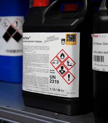 Image of Prime Labels custom rolls for chemical products