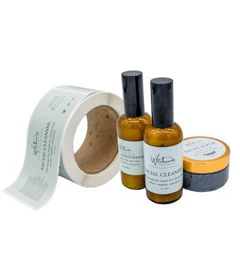 Image of Prime custom roll labels on cosmetic products
