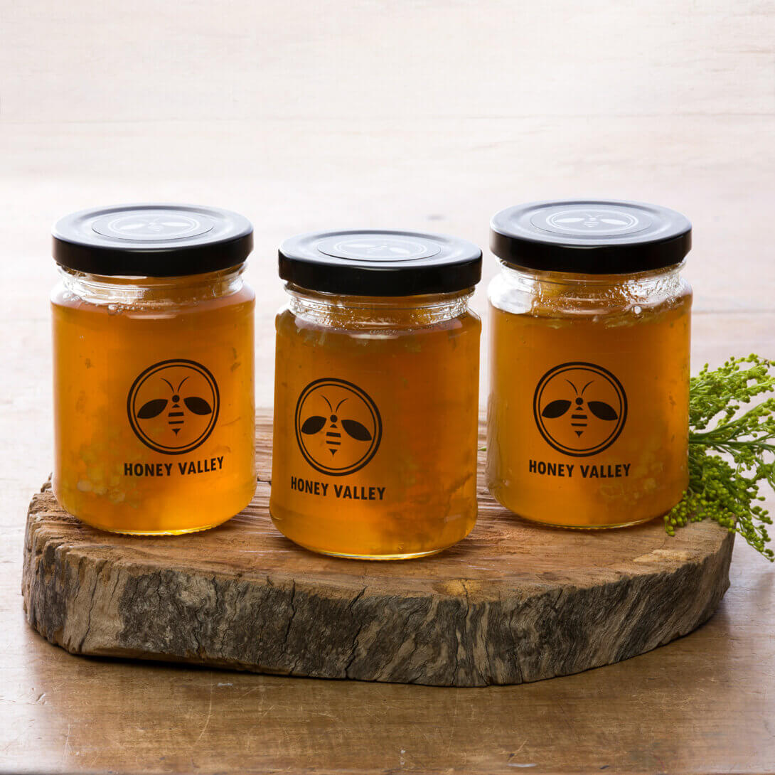 Square Shaped Glass Storage Honey Jar Storage Cookie Jar With