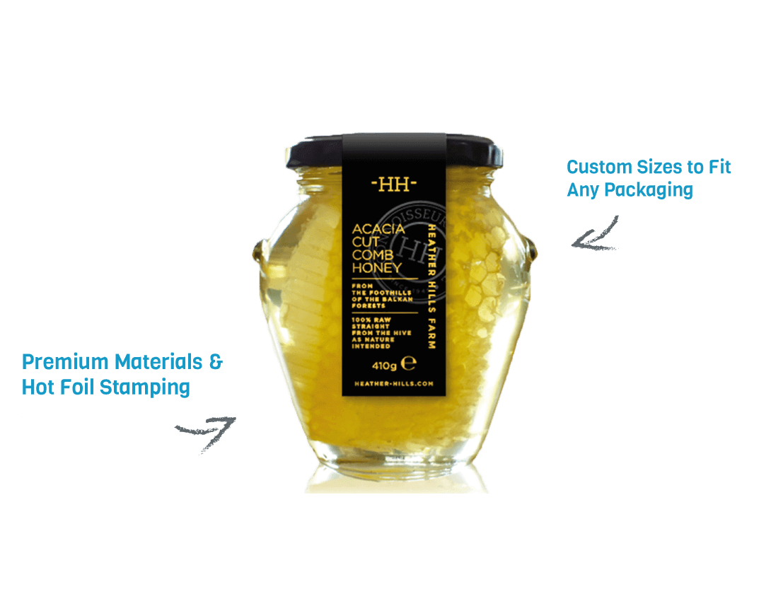 Custom Honey Jar Labels, Honey Label Printing