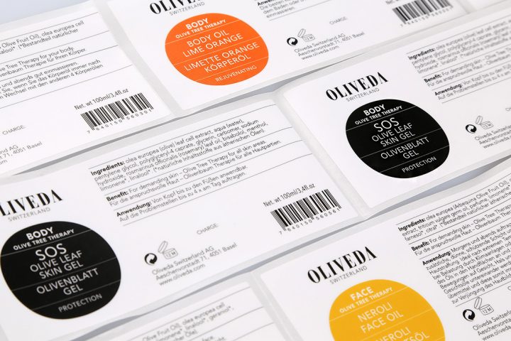 digitally printed personal care labels